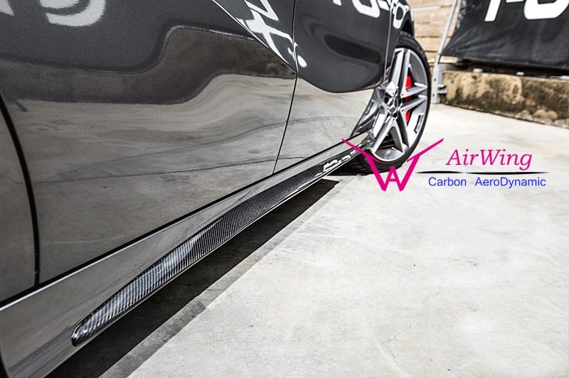 Benz W176 AMG carbon Side Skirt Insert 06